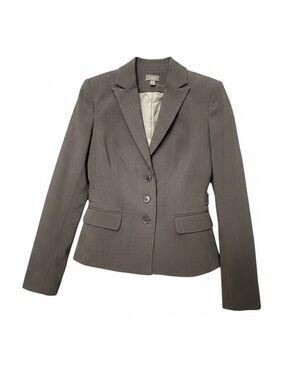 Mexx Charcoal Grey Plaid 3-Button Blazer Suit Jacket Size UK 8 / US 4